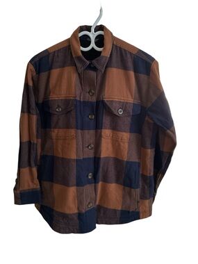 Eddie Bauer Plaid Sherpa Jacket